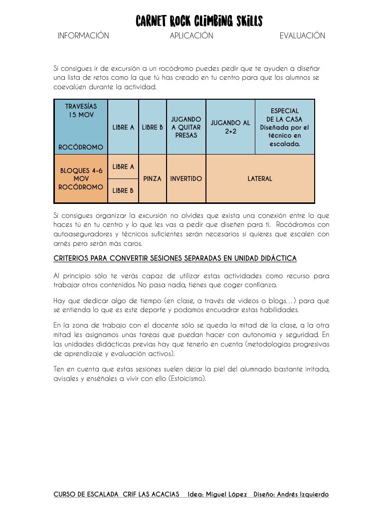 Nach_gon_'s tweet photo. Rock climbing skills, muy útil para trabajar la escalada en clase @CRIFAcacias @Andres_I_G #edufis https://t.co/nffw2b36u0