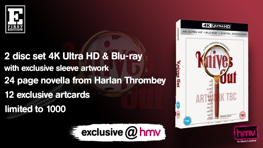 hmvBelfast's tweet photo. The second of our #hmvFirstEdition #UHD and bluray titles is available for preorder
Limited to only 1000 copies in the UK

Everyone has a motive
No one has a clue
Any of them could have done it
Nothing brings a family together like murder

🔪🔪🔪 We bring you #KnivesOut 🔪🔪🔪 https://t.co/T3M3kEdM7H