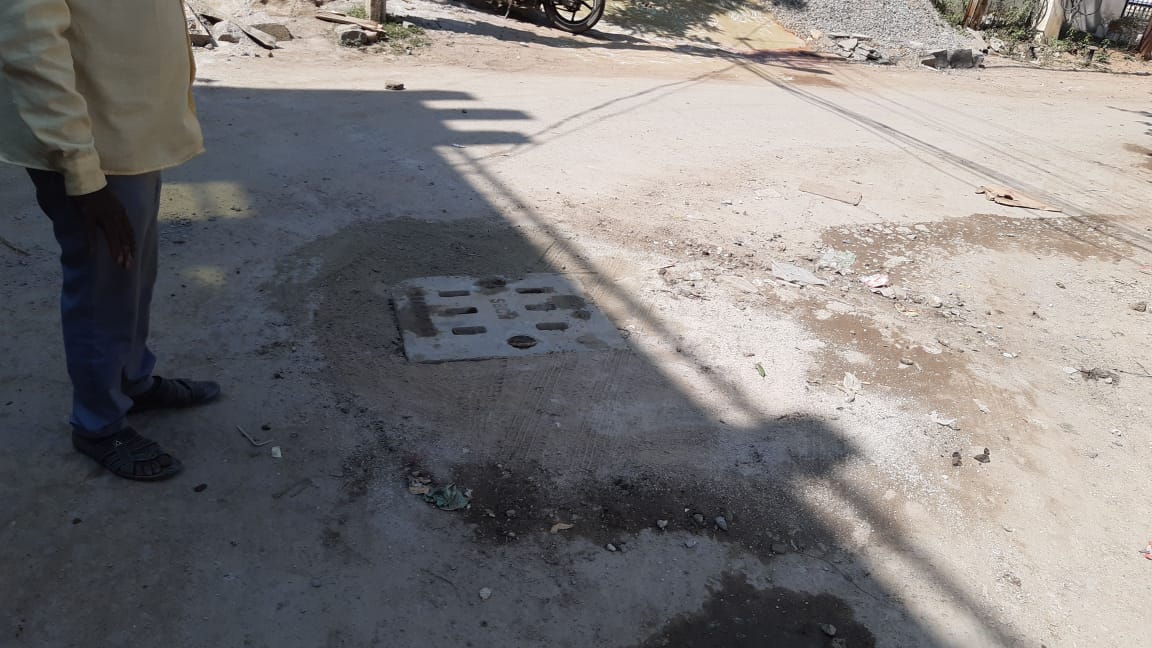 Sir, Attended the grievance and closed with manhole cover.