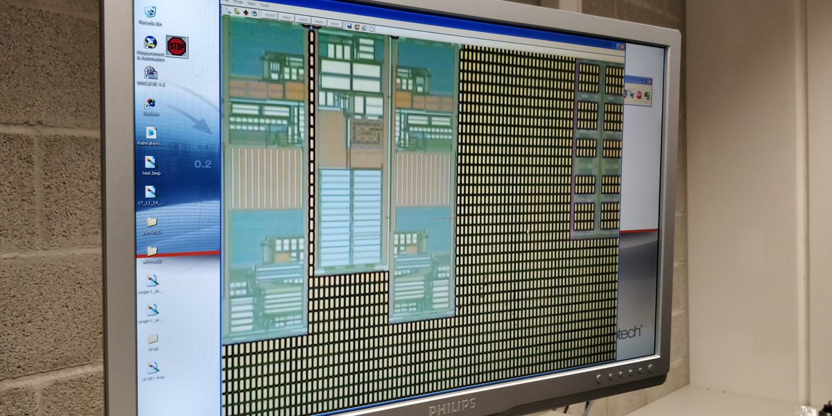 rbz_shell's tweet photo. Here are some #sneekpeaks of our self-designed #ASIC laying on a #wafer-prober.
It was delivered last week. So that we can assemble the chip to the class D amplifier PCB, it has to be bonded and packaged.

Crazy to see work results of half a year on 3mm x 3mm size. https://t.co/ZFINA2Hl4R