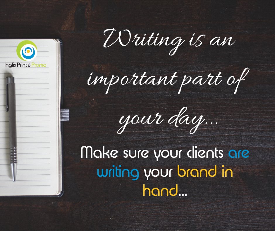 InglisPrint's tweet image. We write every day. Make sure clients are writing with your BRAND in hand. 

We make sure you get what you need to promote productivity &amp;amp; profitability. 

Contact us at 902-539-8577 or visit InglisPrintAndPromo.com

#Promo #Product #Apparel #GetNoticed #CapeBreton