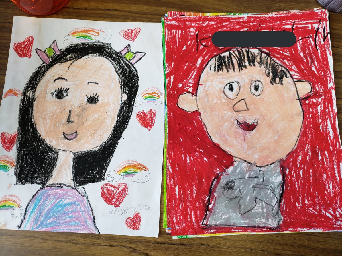 ourlearningpath's tweet photo. Check out our #selfportraits! We're learning how to draw facial features by looking closely and adding details. We learned about proportions and symmetry #YRDSBart https://t.co/PhLs6kAX97