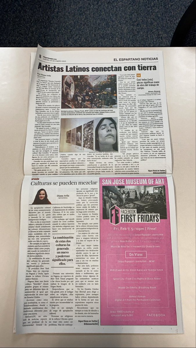 Nuestra primera sección de español del ano está disponible en el <a href="/SpartanDaily/">The Spartan Daily</a> de hoy. ¡Recogan su copia! 📰