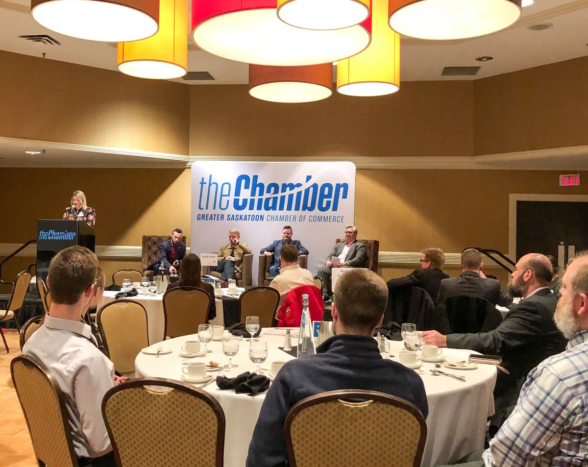 HarrisGreenaway's tweet photo. Today’s @StoonChamber tech panel highlighted exciting changes in our own back yard. Unprecedented private capital investment is available, educational institutes are dialled in to sector needs &amp; local businesses support start-ups. The future looks bright. #sk #yxe #technology https://t.co/V4pWsHraRc