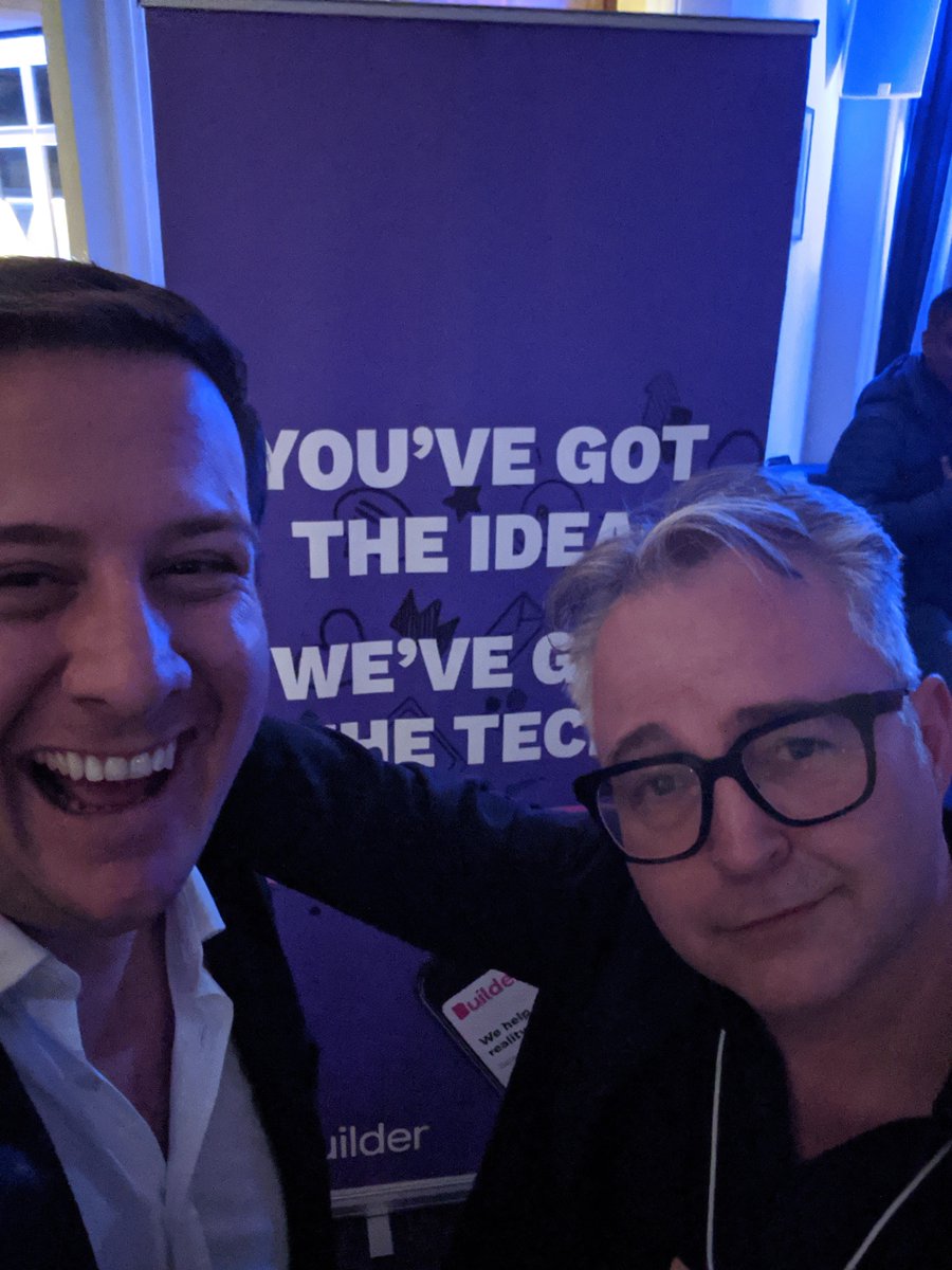 Wallfish's tweet photo. Hanging with Mike at the #PathFounder and @Builderai Davos After Party. @mikebutcher https://t.co/bY68CmmiUW