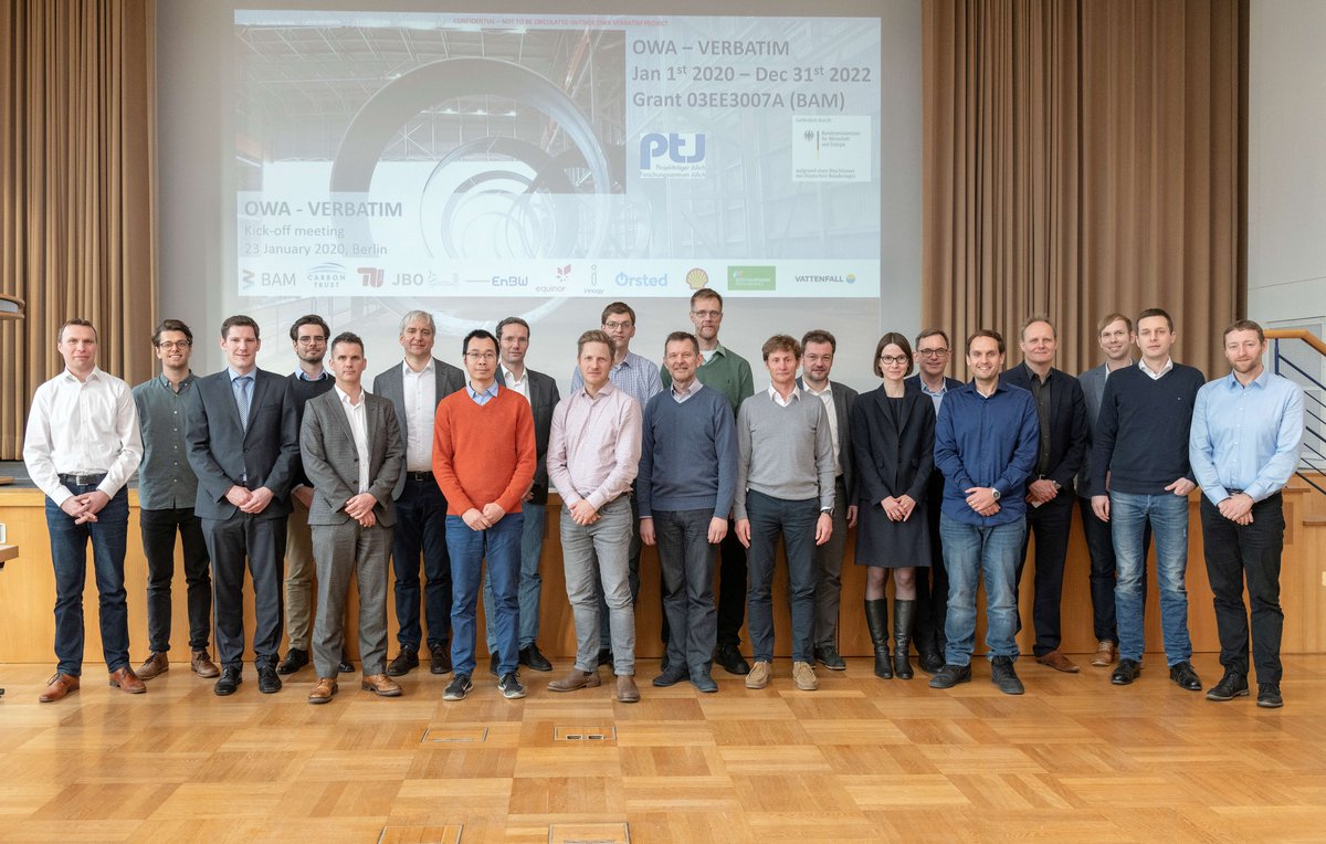 Andreas_Rogge65's tweet photo. Kick-off unseres Forschungsvorhabens VERBATIM zu Pfahlfußverformungen bei Monopiles mit @BAMResearch und Partnern aus Forschung und Industrie – ein weiteres wichtiges Thema zur Gewährleistung der technischen Sicherheit und Effizienz von #OWEA mit einer Förderung durch @BMWi_Bund. https://t.co/y1hDHHkASu