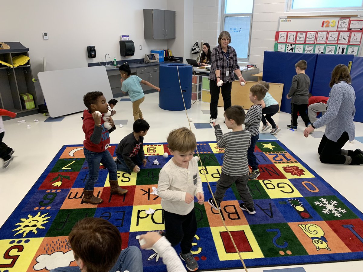 It hasn’t been very snowy this winter, so we had a pretend snowball fight in our motor group today! Maybe it’ll bring some snow our way 🤷🏻‍♀️😉❄️ <a href="/WillowvilleE/">WillowvilleElem</a> <a href="/WestCler/">West Clermont Schools</a> #WCconnects