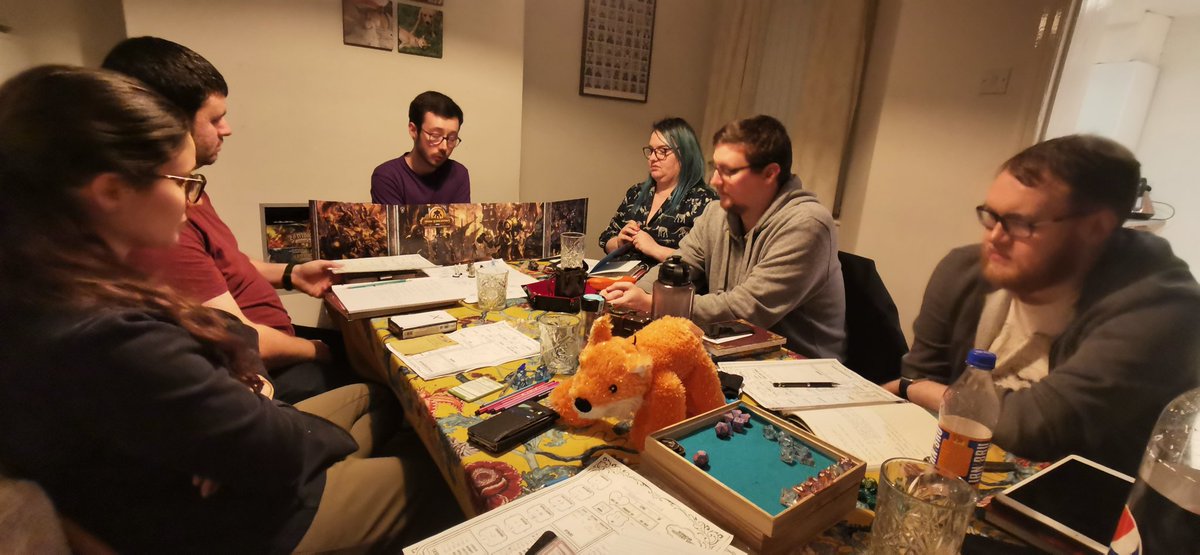 StevenTaarland's tweet photo. D&D. First combat encounter of the new party had three downed players ๐
. A bit of a close one. #TeamTact #dandd #dungeonsanddragons https://t.co/41KKhfbi2E