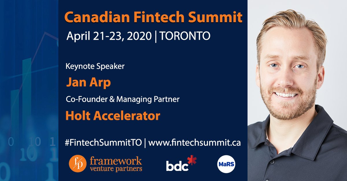 CFSTO's tweet photo. Gain pivotal insights on Canada's Deal-flow crisis from @ArpJan, Co-Founder & Managing Partner @HoltAccelerator at CFS2020. Final Ticket Sale 30% off, ends Jan 31st. Pitch Battle and Startup Pricing apply at https://t.co/pLTezaRN9L #FintechSummitTO #fintech #innovation #startups https://t.co/MKQd9hSJz9