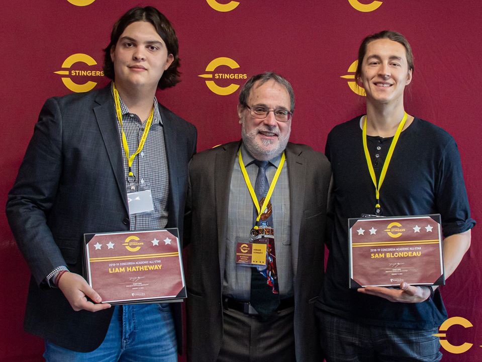 This season the Stingers Baseball has two players recognized as Academic All-Stars. Congrats to Pitcher Sam Blondeau and Pitcher/First baseman Liam Hatheway on your achievements in the classroom. 

#Concordia #StingersBaseball #Stingerpride #AcademicAllStars #ConcordiaBaseball