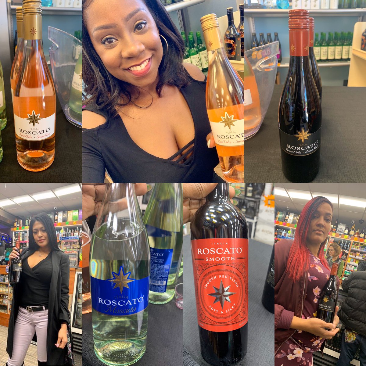 MsEmHenry's tweet image. #ThirstyThursday Had a ball chatting with these beauties about the deliciousness of @RoscatoWine they loved the Sweet Red, Sweet Rose &amp;amp; the Moscato. This imported Italian wine is crisp &amp;amp; bubbly. 21 &amp;amp; Over Only. Please enjoy responsibly
#RoscatoWine  #ItalianWine  #Wine #MsEmHenry