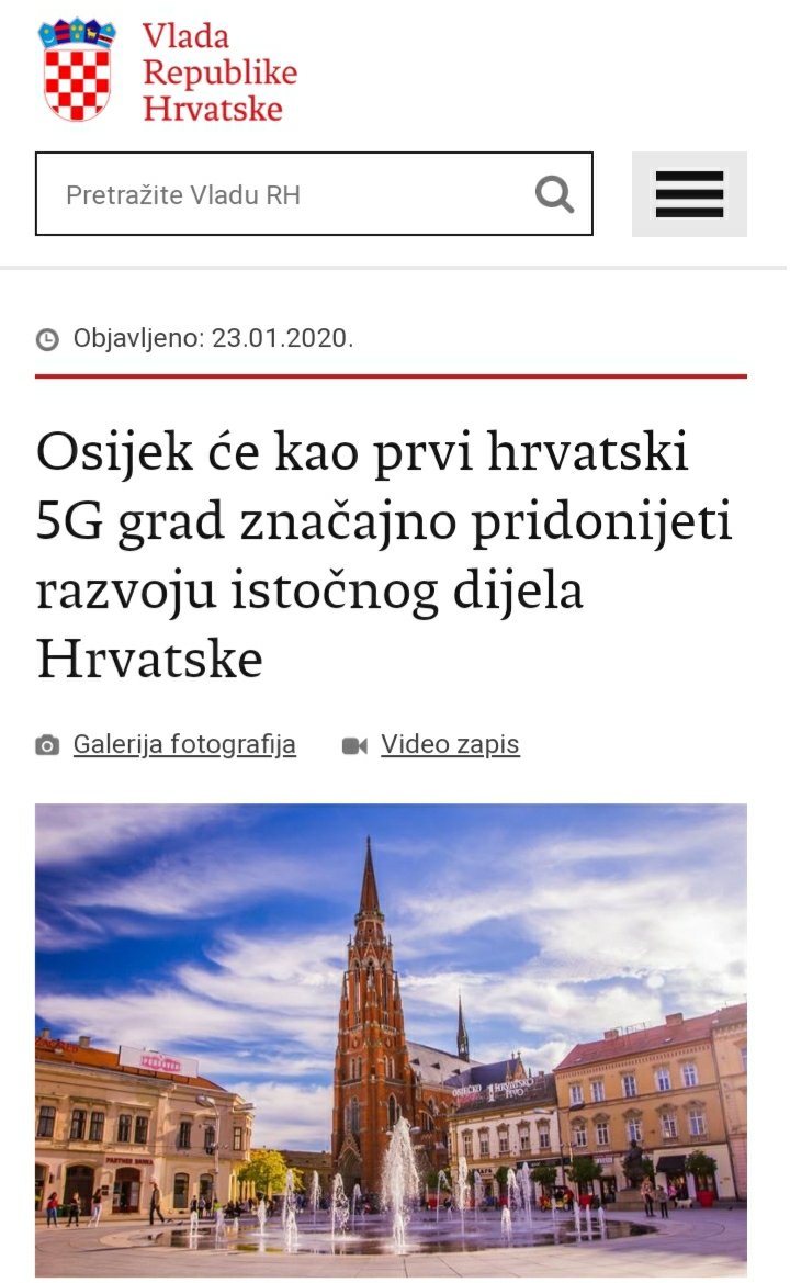 gra_igp's tweet photo. Plenković je u četvrtak na sjednici Vlade najavio da će Osječani biti prvi zamorci 5G mreže.
Po Direktivi EU 2018/1972 o Europskom zakoniku o elektroničkim komunikacijama treba provesti javnu raspravu o novom radiofrekvencijskom spektru. Bila je samo objava na stranicama HAKOMa. https://t.co/ChCgrUDSqn