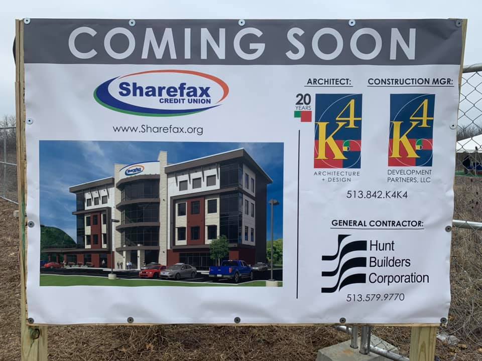 K4Arch's tweet photo. Congratulations to our clients and friends at @SharefaxCU  on the ground breaking of their new corporate headquarters and branch in Union Township Ohio! Thank you for your trust in K4 as your Design and Construction Management Team. Best wishes for continued success! https://t.co/SqWket9onW