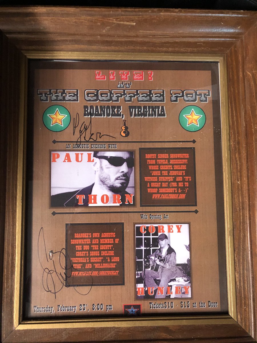 First time I met <a href="/pimpspreachers/">Paul Thorn</a> and opened a show for him in Roanoke, Va at the Coffee Pot #2006 #wewereyoung Thankful to be able to share the stage multiple times since then!