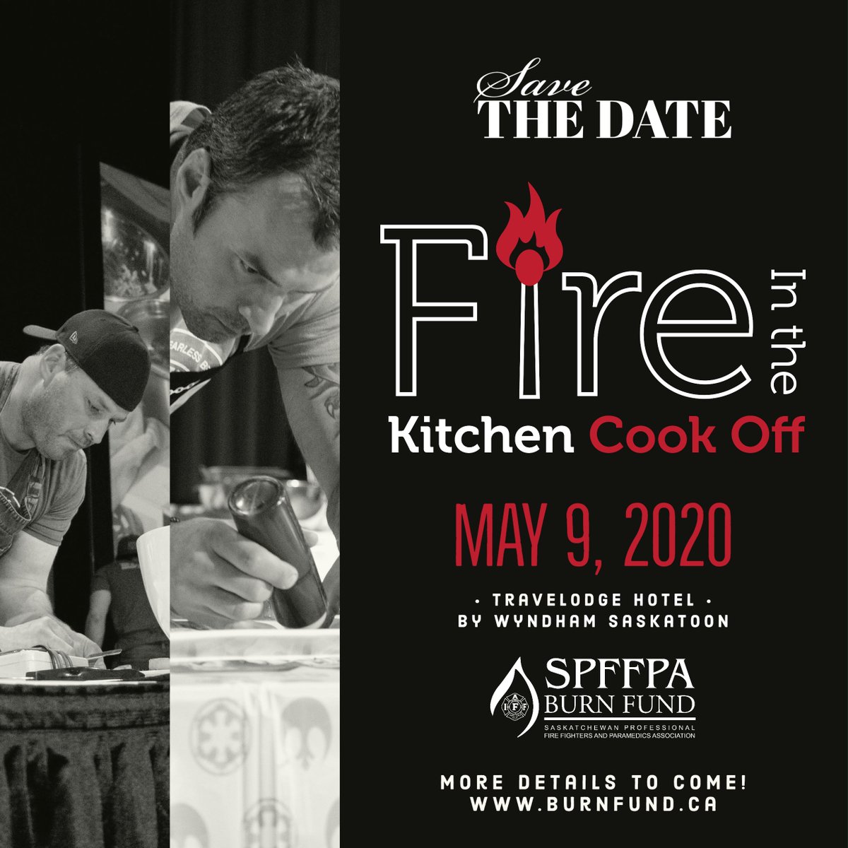 Get the HOTTEST ticket in Saskatchewan! The fourth annual, FIRE in the Kitchen Cook Off is back! On May 9th, our Fire Fighters and Paramedics battle it out, cooking live on location! <a href="/iaff80/">IAFF 80 Saskatoon Firefighters Union</a> @saskatoonparamedics <a href="/prairiemeats/">Prairie Meats</a> <a href="/spffacookoff/">Fire In The Kitchen Cook Off</a> <a href="/banguppro/">Bang Up Productions</a> <a href="/tlssaskatoon/">Travelodge Saskatoon</a>