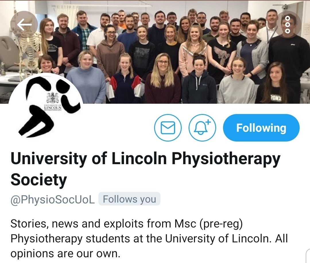 thehealthphysio's tweet photo. @PhysioSocUoL. @unilincoln has its first Physiotherapy Society thanks to the dedication of @UoL_Physio students! Well done guys!!! @thecspstudents @CSPEastMidlands https://t.co/UZ3kRBRost