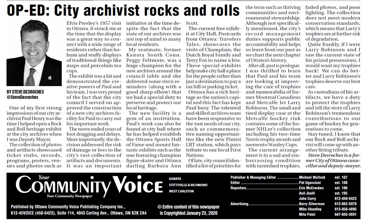 My column in local Community Voice newspaper - City archivist rocks and rolls ⁦<a href="/cpjhenry/">Paul Henry</a>⁩ ⁦<a href="/19LarryRobinson/">Larry Robinson</a>⁩