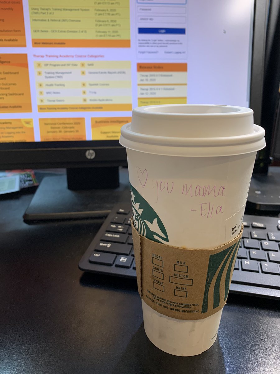 Thank you so much Ella Donais for bringing me this treat to my office! How did you know I needed it?  The best part is the little message you left for me.  I love you too Ella ❤️❤️