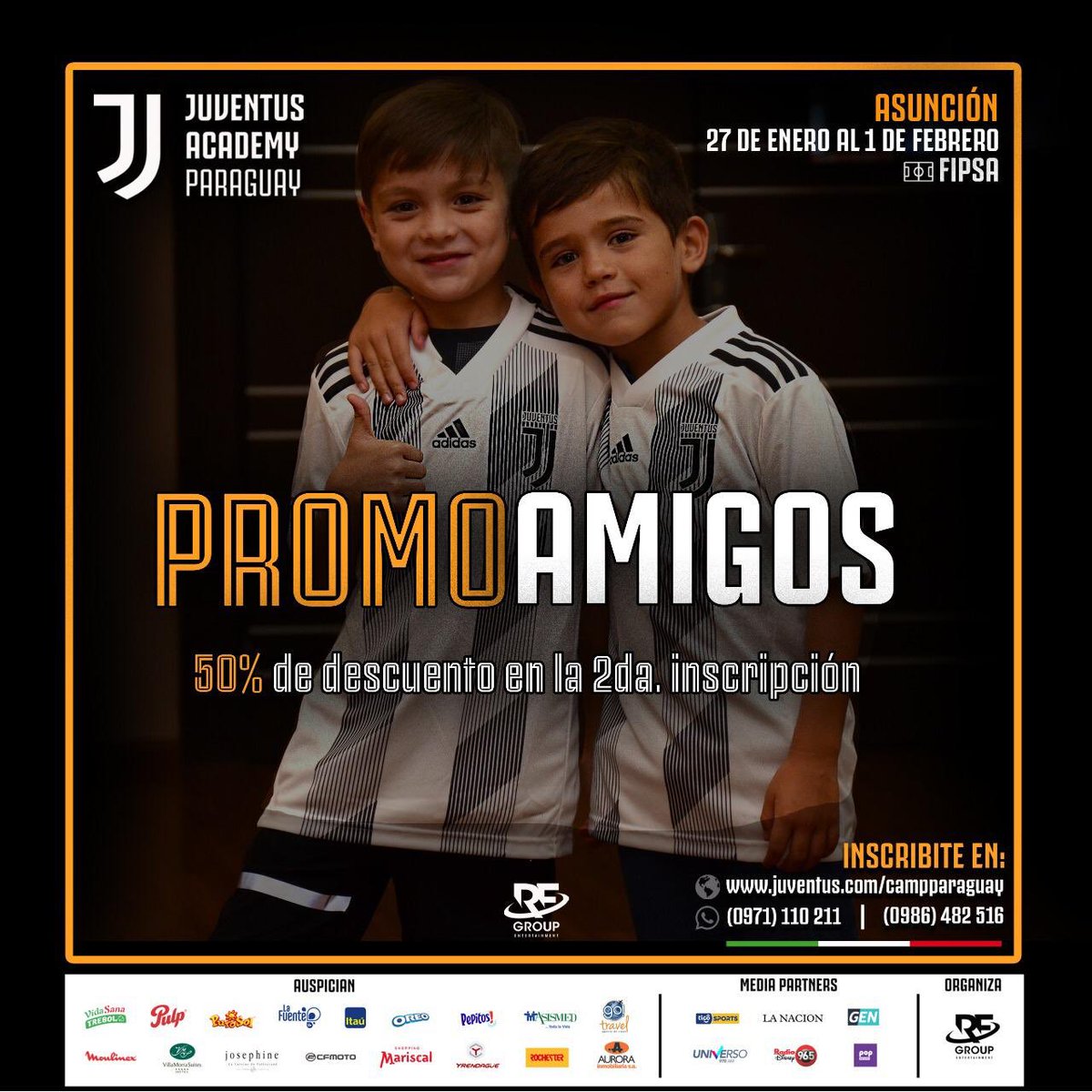 Paoferrari57's tweet photo. ¡PROMO AMIGOS ASUNCIÓN! 📣🙌🏼
.
.
Inscribite con un amig@ y en la segunda inscripción tendrás un 50% de descuento. ¡Imperdible!
.
.
#JuventusAcademy #promoamigos https://t.co/1d64pHNUVo