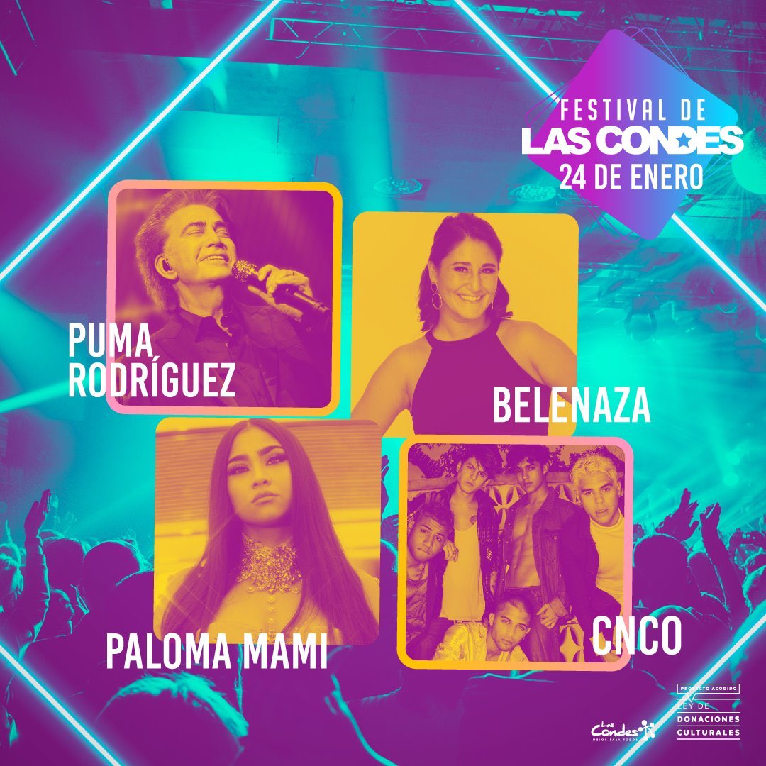 Mañana #24E | <a href="/festivalcondes/">Festival de las Condes</a> a las 19:00 horas <a href="/CNCOmusic/">CNCO</a> <a href="/palomamami/">Josephine</a> #PumaRodriguez #Belenaza | <a href="/canal13/">El 13</a> | Parque padre Hurtado.