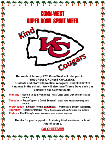 JohnSonderman's tweet photo. Looking forward to #thegreatkindnesschallenge @CWES_Cougars !  Celebrating Kindness in our school community as well as our @Chiefs !!! #wearegrandview @GrandviewCSD4 https://t.co/sJ5eUrC7gd