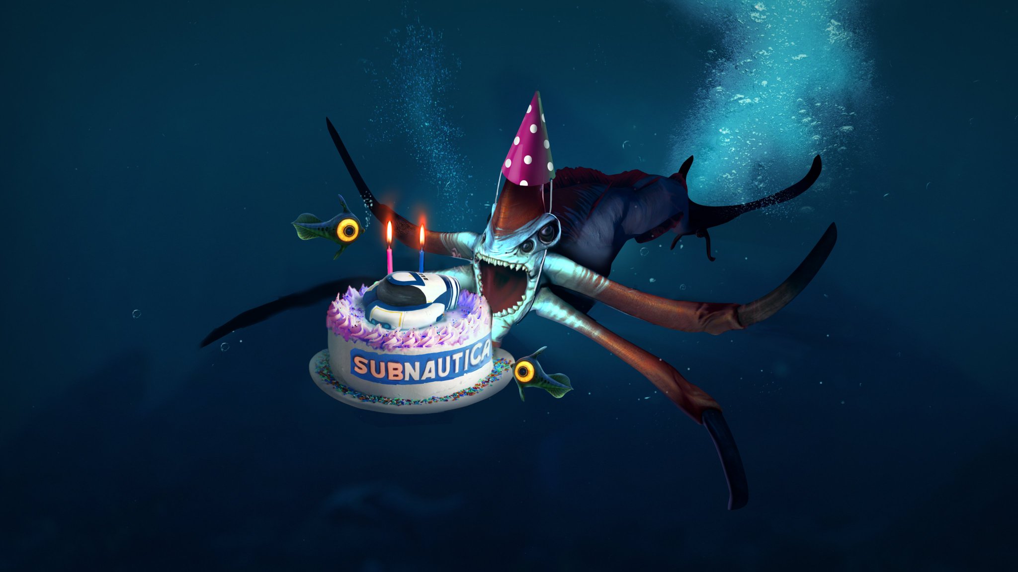 Unknown Worlds on Twitter: "Do the terrible twos count if you've always  been a terror from the deep? Happy 2nd birthday, @Subnautica! 🥳🎉  https://t.co/LeUVNNgVMc" / Twitter