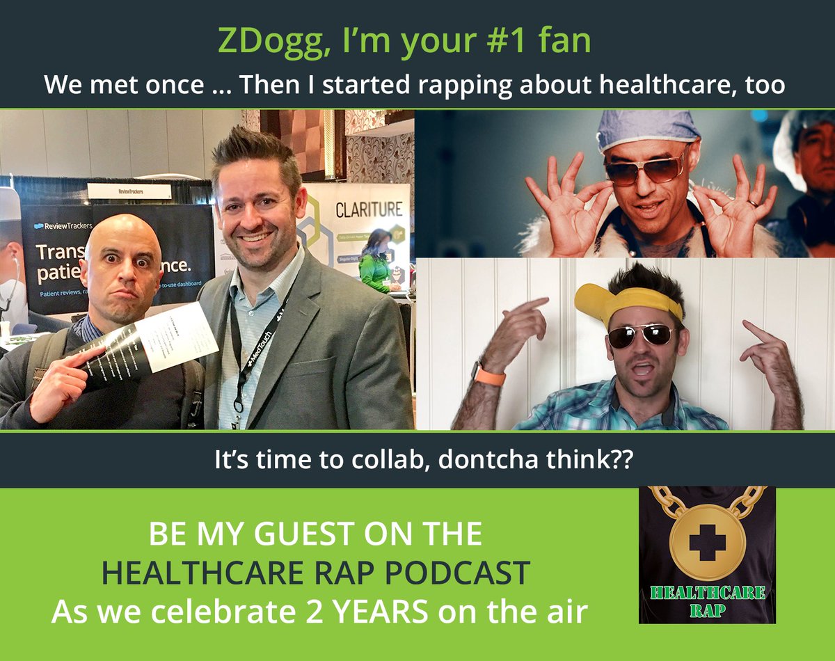 ZDogg, be my guest on the Healthcare Rap Podcast we celebrate 2 years on the air