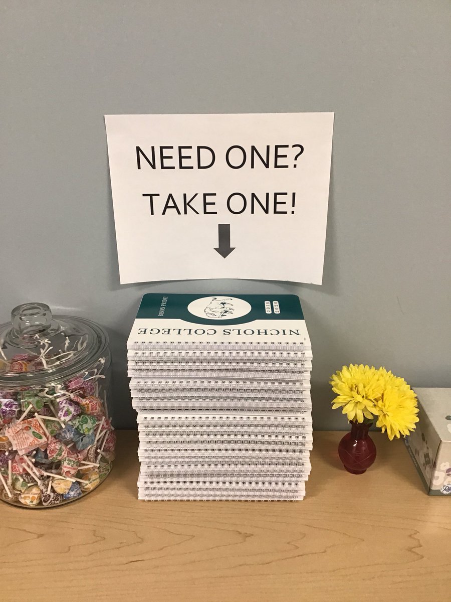 We have some extra day planners in the Advising Suite in the NAB.  Stop on by, <a href="/Nichols_College/">Nichols College</a> Bison!