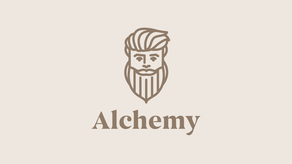 We_are_Polyfen's tweet photo. #Naming and #LogoDesign for “Alchemy” a man’s wellness #Brand. https://t.co/Y55ouOG67E