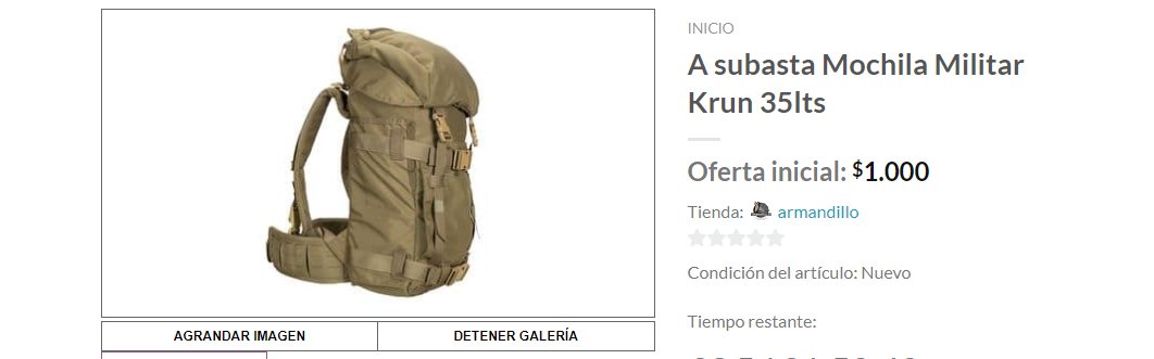 VendexpressC's tweet photo. Subasta desde los 1.000 
Mochila Krum 35lts . Más detalles en: https://t.co/1Vmv7TIYk8
#Aeropuerto #DiaDeSubastas #FelizJueves #SoyHijaDeUnGeneral #Vendexpress https://t.co/noHjs52peP