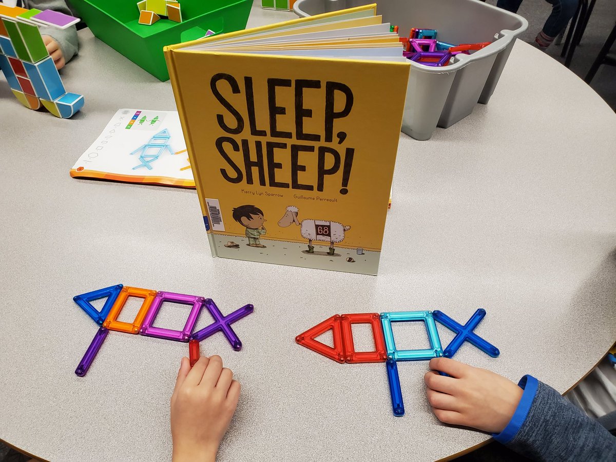 FJewellCormier's tweet photo. Kinders @SharonPublic @FDKSharonPS enjoying Blue Spruce book "Sleep Sheep!"  Look how many sheep can we make?  And we're still NOT tired! @ForestofReading https://t.co/OjB49pzGeV