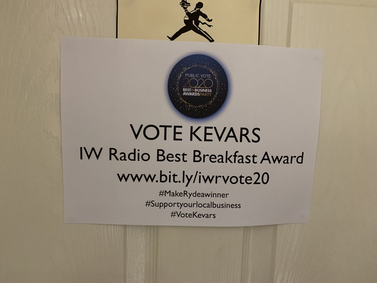 We would really love you to vote for us in the <a href="/iwradio/">Stan Callahan</a> awards bit.ly/iwrvote20 We are a #smalllocalbusiness that cares and we have been shortlisted in the best breakfast category. Check out facebook.com/Kevars