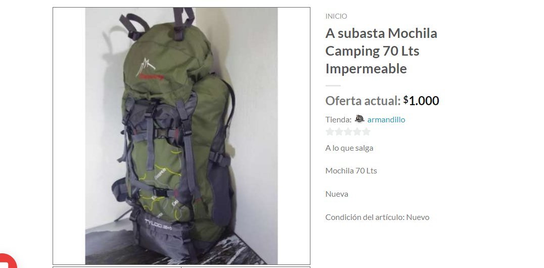 VendexpressC's tweet photo. ¡SUBASTA desde los 1.000! 
Mochila de Camping 70lts Impermeable

Más detalles en: https://t.co/ncyHIG8FzU

#Aeropuerto #DiaDeSubastas #FelizJueves #SoyHijaDeUnGeneral #Vendexpress https://t.co/FdbmmQFZTB