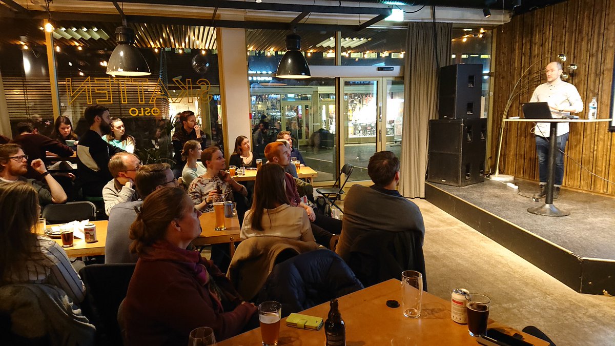 EnergiVeb's tweet photo. How do Kuwaitian authorities talk about energy? First presentation at tonight's Let's Talk About Energy at Skatten, Tøyen! https://t.co/T46pUXyrfR
