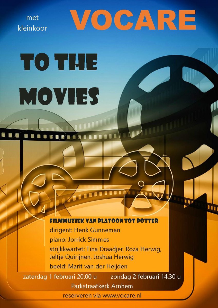 We zingen in To The Movies zelfs een lied, dat voor een film gemaakt is, die nooit uitgebracht werd! Enig idee welk lied dat is? 
Bestel snel op vocare.nl want 2 februari is al #uitverkocht!