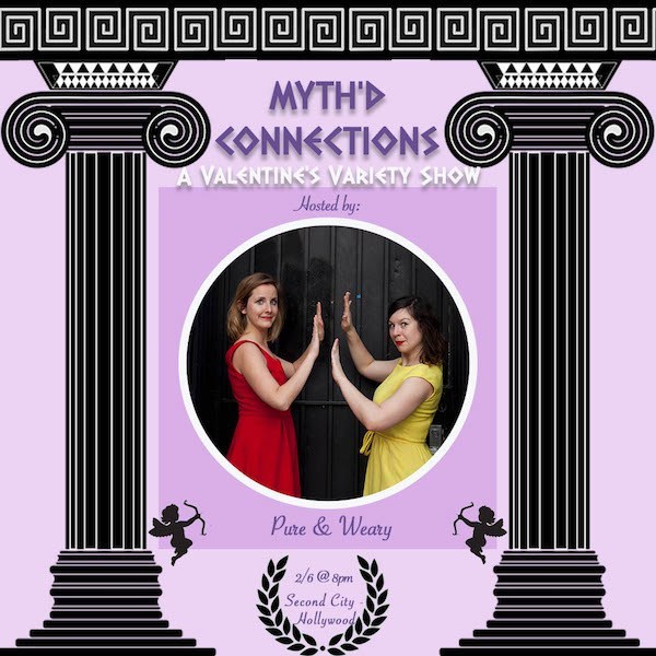 ComedyCake's tweet photo. Quick Dish LA: MYTH'D CONNECTIONS - A @PUREandWEARY Valentine's Variety Show 2.6 @SecondCityLA https://t.co/EHMs7fPcWV https://t.co/pnC0DcLyGj