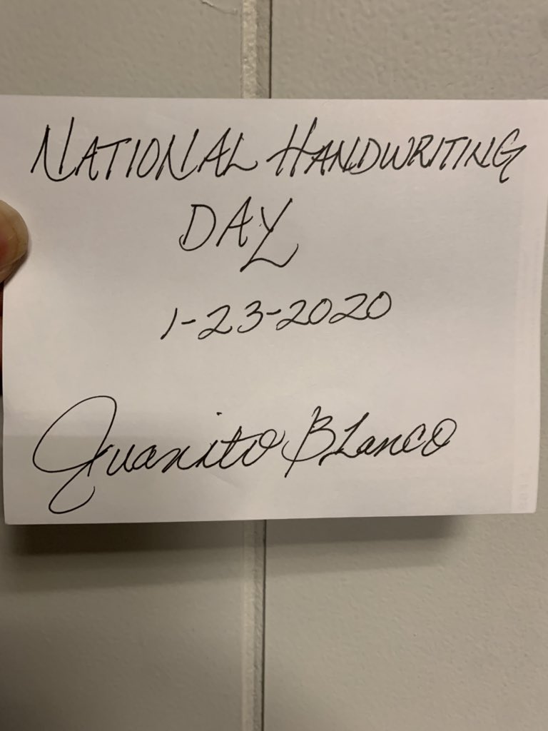 JuanB1anco's tweet image. My penmanship has always been Top Tier📝 #NationalHandwritingDay #Penmanship #BringBackCursive
