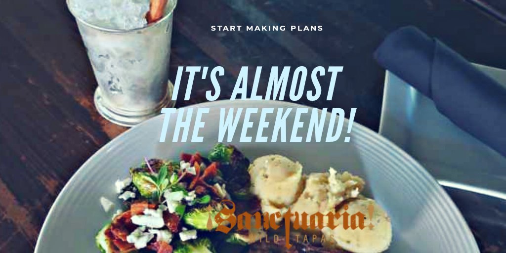 Don't let the weather keep you trapped indoors. Make dinner plans at Sanctuaria, and warm up with great tapas and craft cocktails!