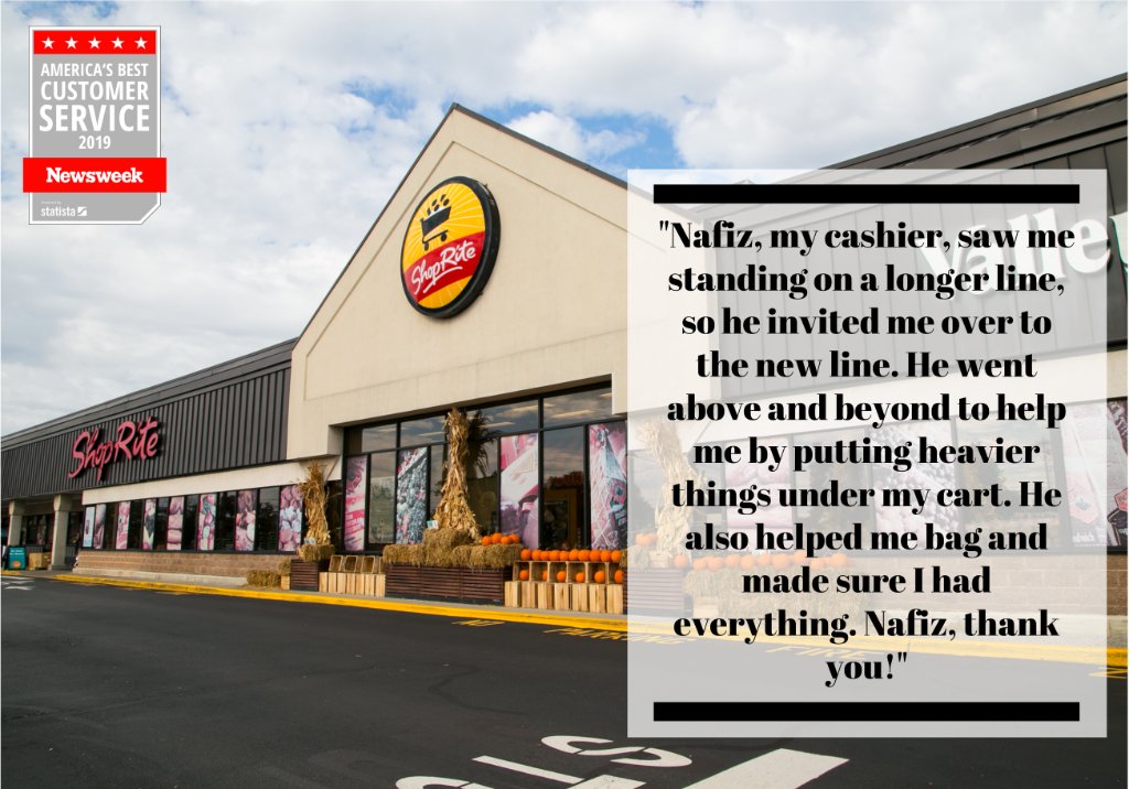 ShopRite - We love hearing positive feedback from our customers
