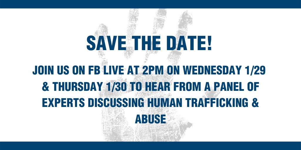 Homelessness, human trafficking,&amp;abuse are all closely linked. Each one can start a damaging cycle in a person's life. Join us on January 29th&amp;30th for a 2-part series on Human Trafficking&amp;Abuse where we will interview and allow you to ask questions to our two panels of experts.
