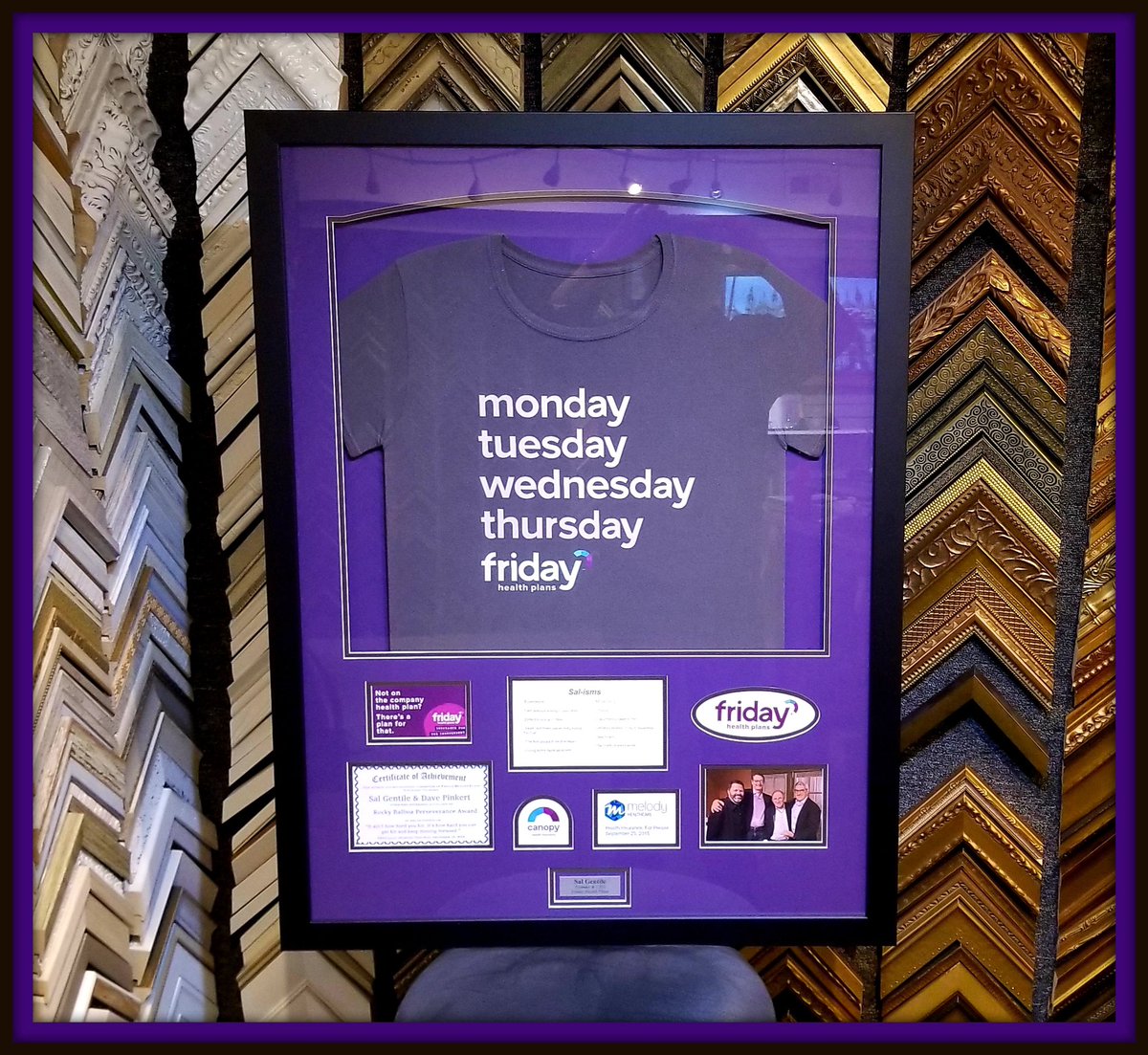 FrameDeArt's tweet photo. Friday Health Plans Shirt Collage! We can design almost anything with our Valiani Computerized Mat Cutter! What can we create for you?
#FridayHealthPlans #Health #Shirt #Collage #ThatFridayFeeling #Denver #Colorado #framing #customframing #pictureframing
@TruVueGlazing https://t.co/b5KqjXBXUn