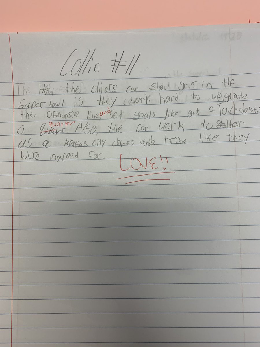 Hey #kcchiefs, need a pep talk?! Here ya go!! <a href="/bvschools/">Blue Valley Schools</a> <a href="/principalRiley/">Mary Riley</a> <a href="/SREFalcons/">Sunset Ridge Elem.</a> #grit #SuperBowl2020