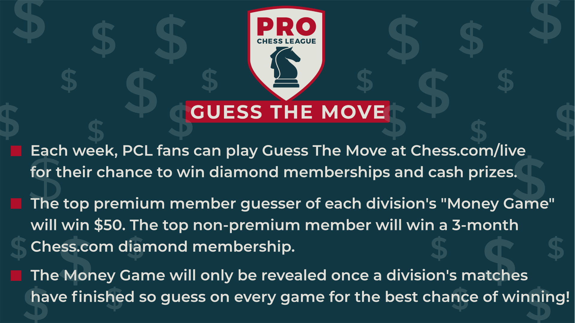 Chess.com Twitter: Guess the move of games from the #prochess league to win cash prizes and diamond memberships! ♞ ♘ Play now on https://t.co/bcvg4l9Vvn! https://t.co/DtDOE6IADe" / Twitter