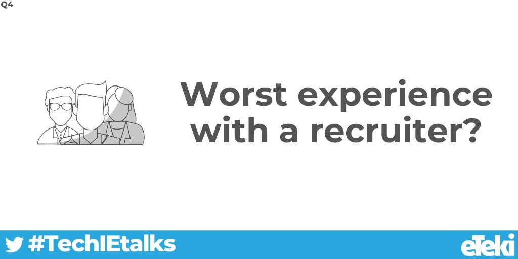 eTeki_Inc's tweet photo. Q4 - Worst experience with a #recruiter? #TechIEtalks #recruitingfail #recruitinghell https://t.co/nK1LU2tVGp