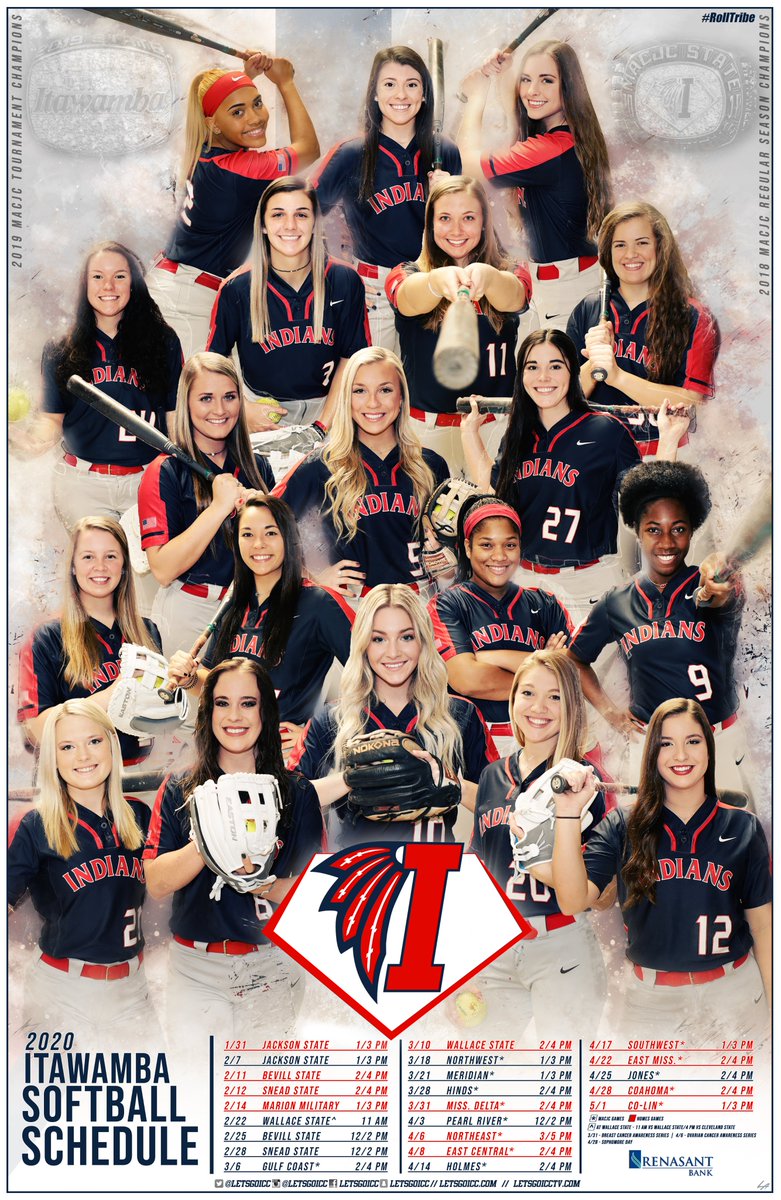 LetsGoICC's tweet photo. #ICCSoftball - Get ready for the first pitch and the rest of the season with the schedule poster. #RollTribe @ICCSoftball https://t.co/zHJhuNDkSC