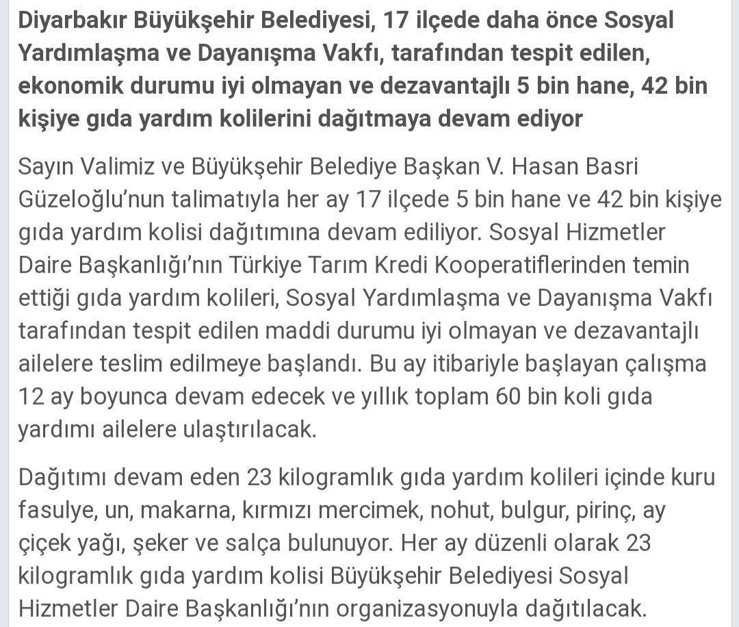 AdilAydin21's tweet photo. "Ekonomik durumu iyi olmayan hemşehrilerimize; gıda, barınma ve sosyal destek alanları başta olmak üzere, her konuda yardıma ve hizmete hazırız. @diyarbakirbld birimleri ve kurumları ile hizmetinizdeyiz."
@Hasan_Guzeloglu 

#HerŞeyDiyarbakırbakırİçin 
#Türkçe #Kurdî #Zazakî https://t.co/PEMOiVv8AL