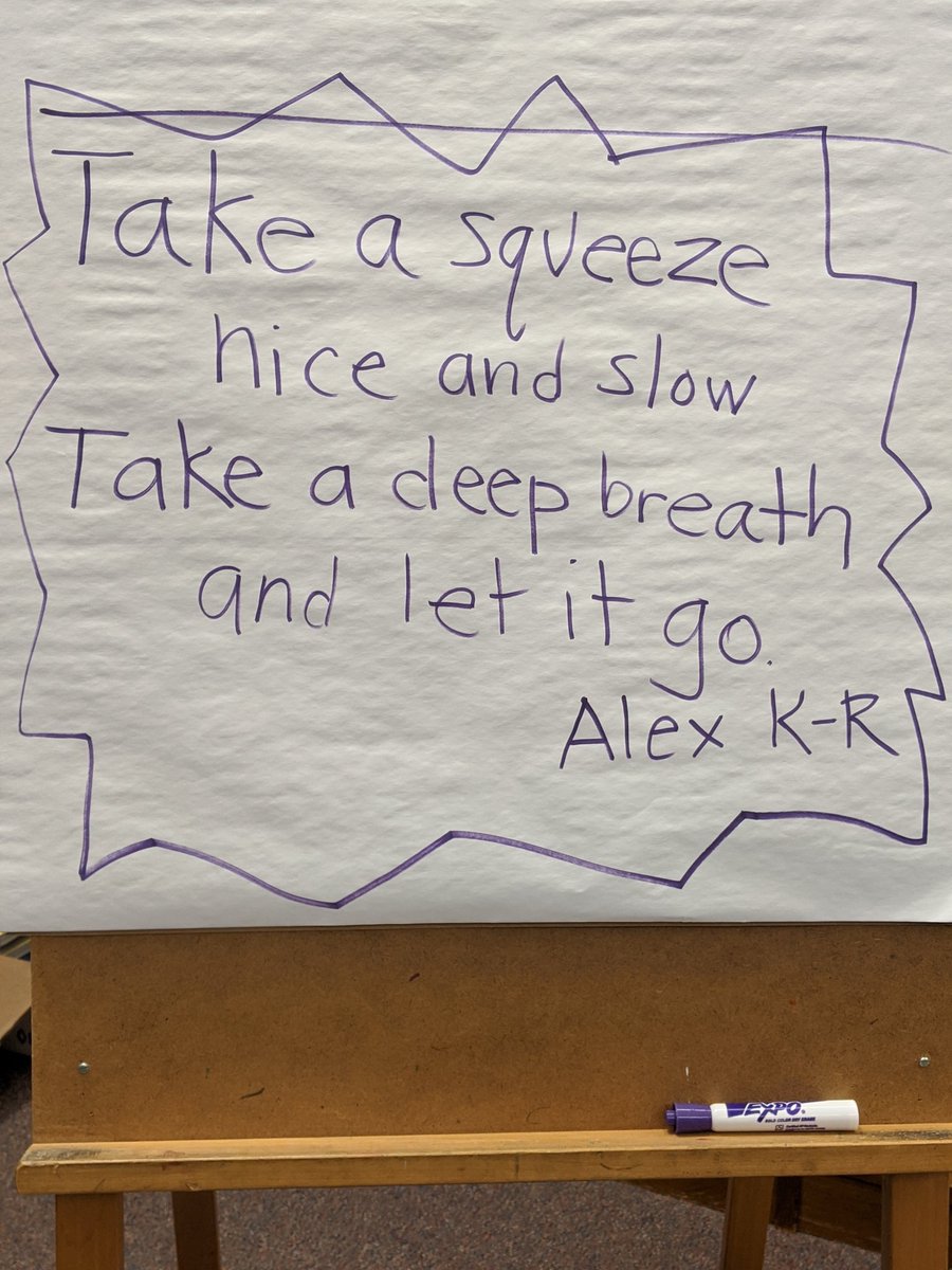 Sometimes it takes a 5 year old to remind you not to sweat the small stuff.  We read When Sophie Gets Angry --- Really, Really Angry ... by Molly Bang.  When I asked the class what they did when they got angry, a student shared these words. @mk_renehan <a href="/SMSMillburn/">Scott Wolfe</a>