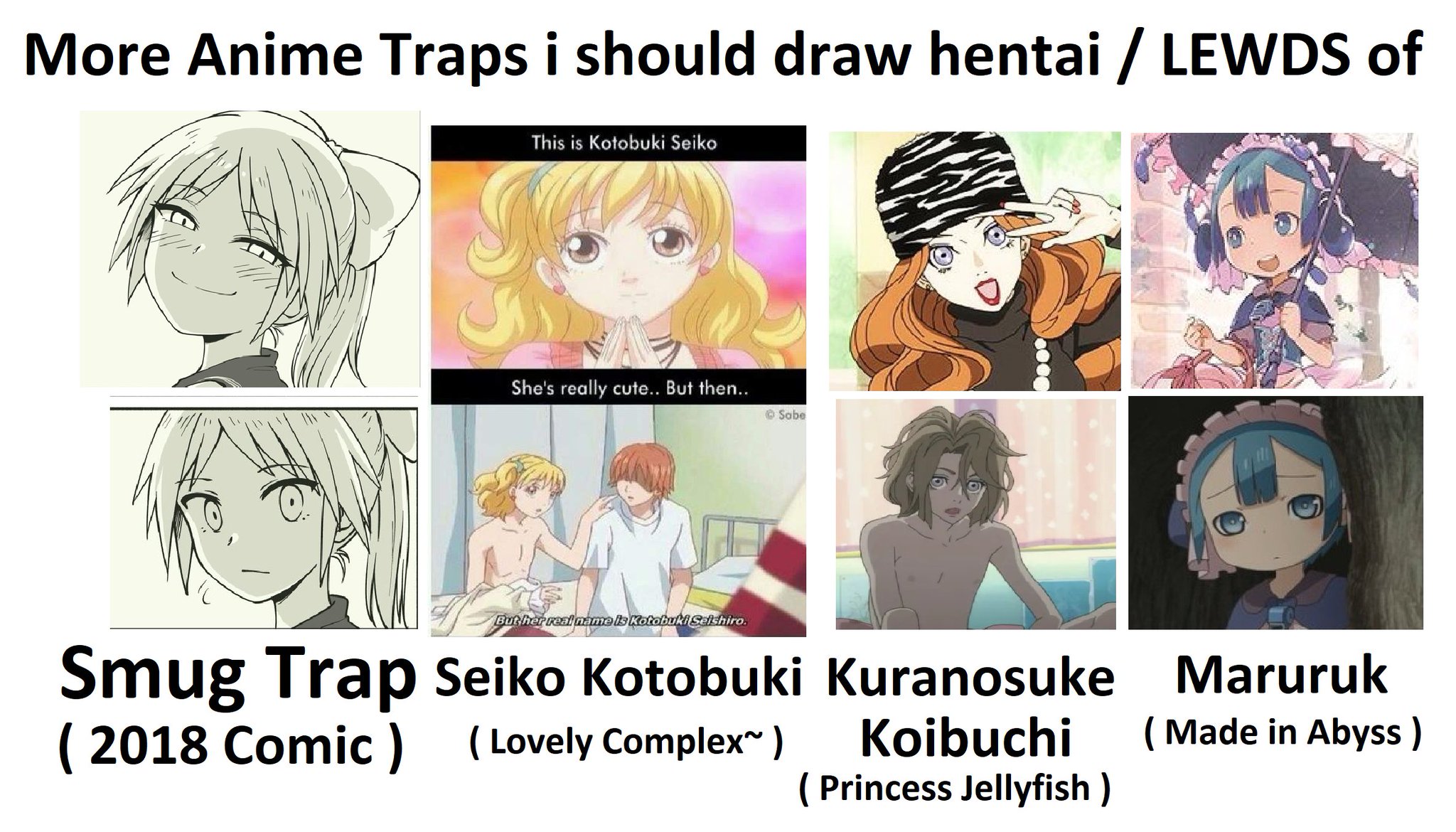 jmantime on twitter more anime traps i should draw hentai lewds of in future seiko kotobuki has been waiting for years maruruk would be a cute innocent lewd bikini more anime traps i should draw hentai
