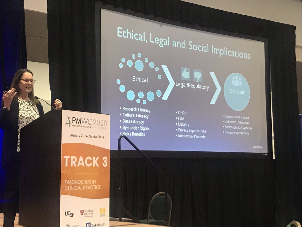 Great to hear from <a href="/cnebeker/">Dr. Camille Nebeker (@camillenebeker.bsky.social)</a> of <a href="/UCSD/">UC San Diego</a> and director of <a href="/ReCODE_Health/">ReCODE Health</a>, on the huge societal and ethical implications of #mHealth interventions (1/2) 
#PMWC20
<a href="/PMWCintl/">Precision Medicine World Conference</a> 
<a href="/CPMOxford/">Centre for Personalised Medicine, Oxford (+ bsky)</a>