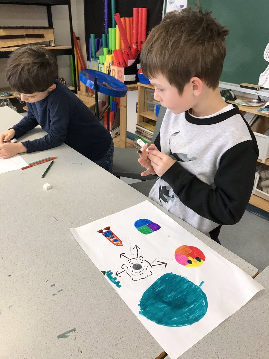 Qui veut venir vivre dans l’espace avec nous? Après avoir étudié la gravité, les élèves de 2/3 ont décidé que vivre en espace serait plus intéressant! <a href="/Isaarcenciel/">Isabelle Paquette</a> <a href="/smbmerrickville/">SMB</a> #science #gravité #créativité